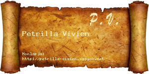 Petrilla Vivien névjegykártya